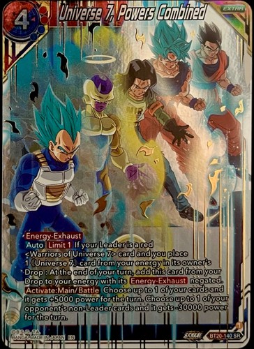 Universe 7, Powers Combined BT20-140 Dragon Ball Super Power Absorbed card