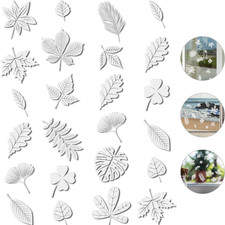 32 Pieces Leaf Window Strike Prevention Stickers Bird Deterrent Decals anti Coll