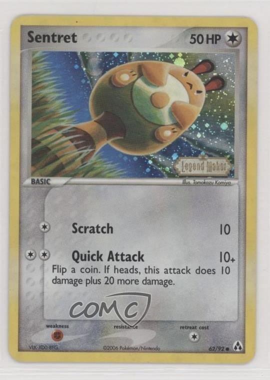 Sentret Reverse Foil Pokemon EX Legend Maker #62 2006