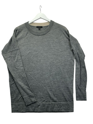 J.CREW Sweater Womens 100% Merino Wool Gray Pullover Size Small