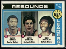 Elvin Hayes Dave Cowens Bob McAdoo 1974-75 Topps 73-74 NBA Rebound Leaders #148