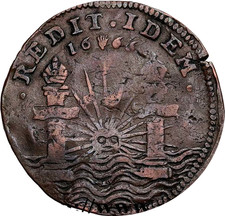 Charles II  Spanish Netherlands Sun Pillars Sea Anvers Spain Accession to throne