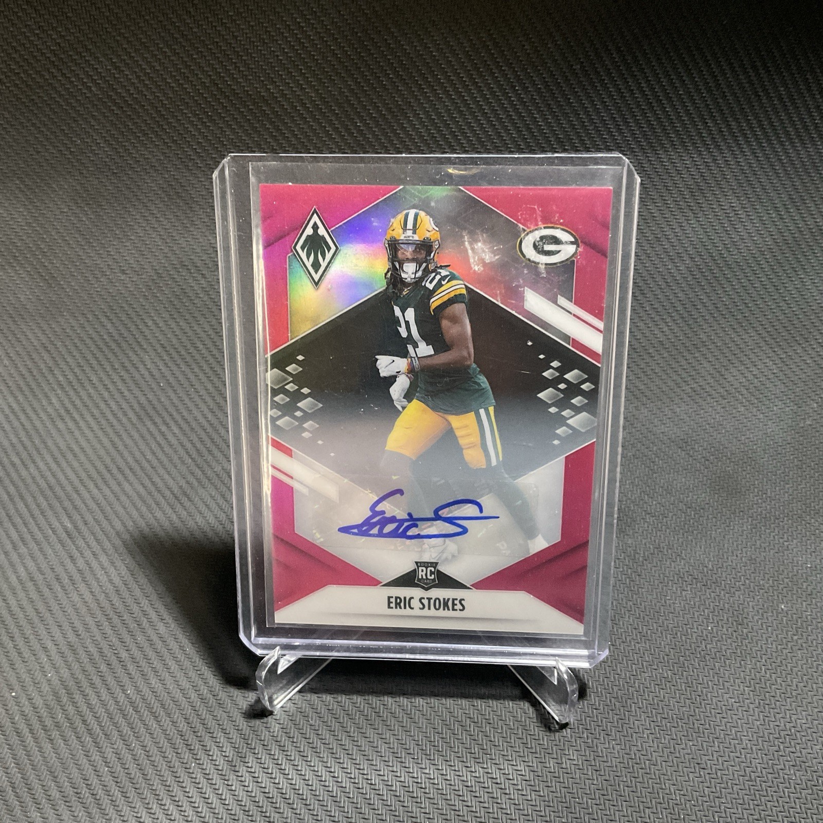 2021 Panini Phoenix Rookie Pink Auto /99 Eric Stokes #154 Rookie Auto RC rw6