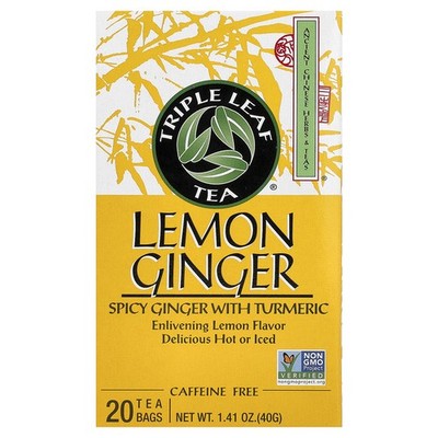 Lemon Ginger, Caffeine Free, 20 Tea Bags, 1.41 oz (40 g)