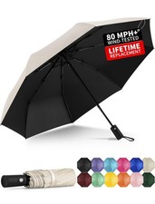 Windproof Automatic Folding Travel Umbrella Compact Auto Open Close UV Rain