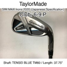 TaylorMade SIM MAX Irons 2020 JDM 6-9.P Iron Set 37.75" TENSEI BLUE TM60 Stiff