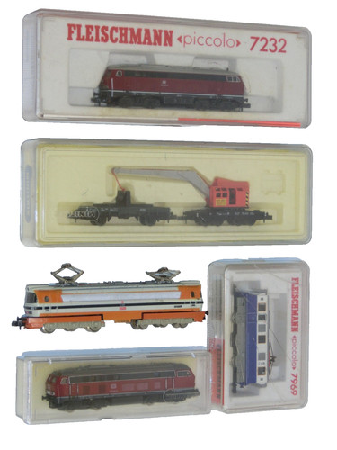 Spur N Fleischmann 7232 Diesellok 7969 E-Lok Minitrix Kranwagen 3590 PIKO 4109 | Zustand: Gebraucht