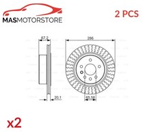 BREMSSCHEIBEN SATZ PAAR HINTEN BOSCH 0 986 479 394 2PCS P FÜR OPEL OMEGA B