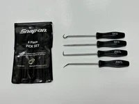 🇺🇸 Snap-on Tools USA 4pc Pick & Hook Set, Classic Black Hard Handle, ASA204A