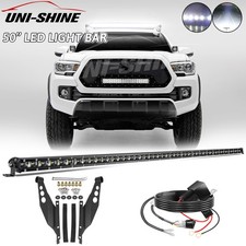 6d Slim Roof 50inch Led Light Bar Brackets Wire Kit For Toyota Tacoma 2016-2023