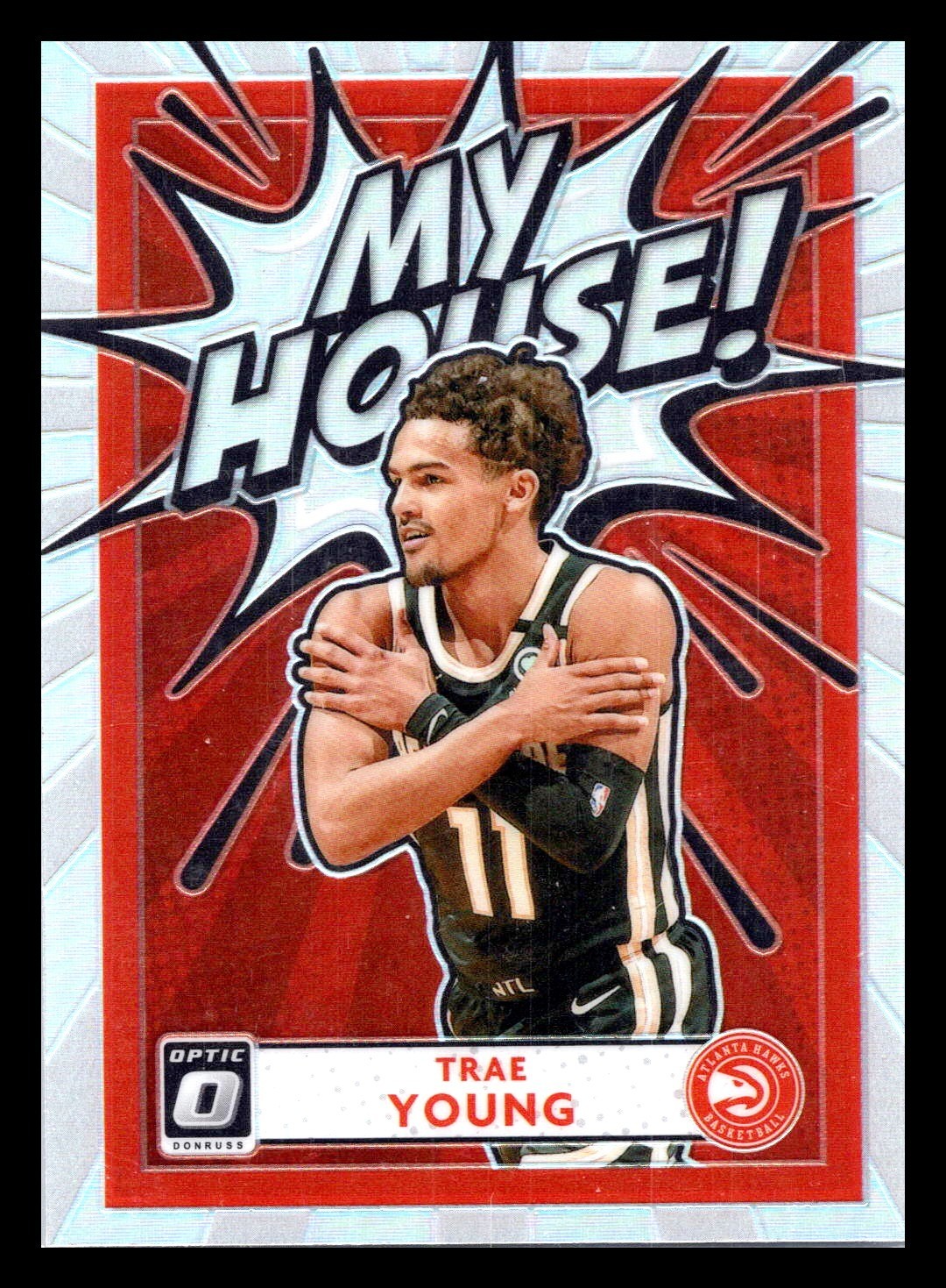 2020-21 Donruss Optic Trae Young My House #17 Silver Atlanta Hawks Prizm
