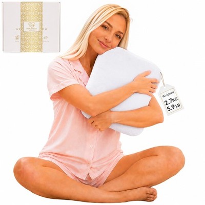HerComfort Kissen Gewichtskissen für Erwachsene 3 kg | 104 * 30 weiß, normal