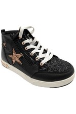 Skechers Kid's Girl Street Shoutouts 2.0 Glitter Steps Sneaker Blk/Ros
