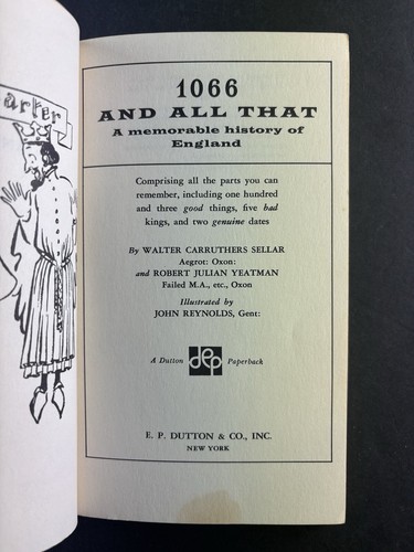 1066 and All That by W.C. Sellar & R.J. Yeatman | Vintage British History Humor - Picture 5 of 16