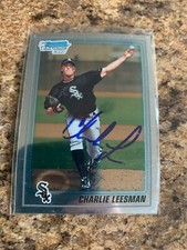 Charlie Leesman Signed 2010 Bowman Chrome Rc Auto Chicago White Sox