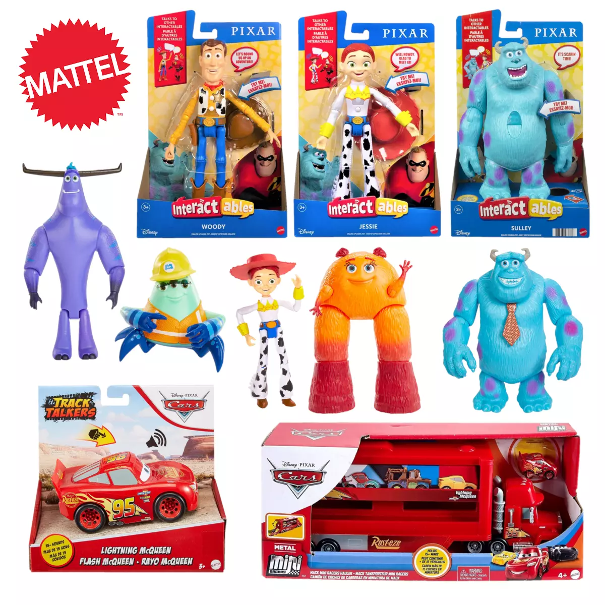 Mattel Disney Pixar Toys, Action Figures, Cars Monsters at Work, Toy Story