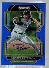 2022 Panini Prizm Draft Picks Autographs Prizms Blue #PDP145 Hunter Patteson /99