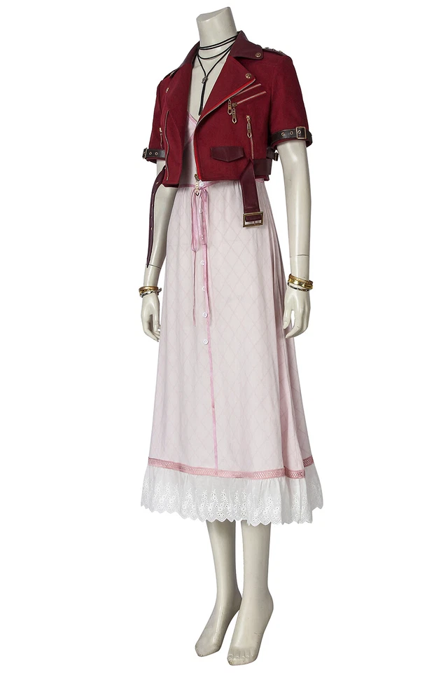 FINAL FANTASY VII Remake FF7 AERIS Aerith Cosplay Kostüm Costume Outfit new V - Bild 3 von 4