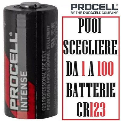 batteria cr123 pila litio 123 Procell by Duracell Scadenza 2032 scegli quantità