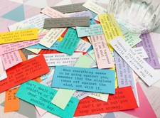 Make Your Own Quote Jar Gift - 11 Quote Choices - Wellness Self Care Quotes