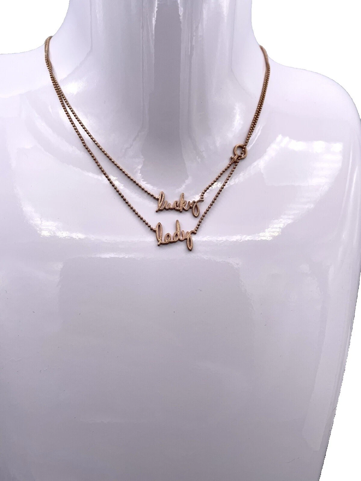 Collares y colgantes de moda de oro rosa de Lucky Brand