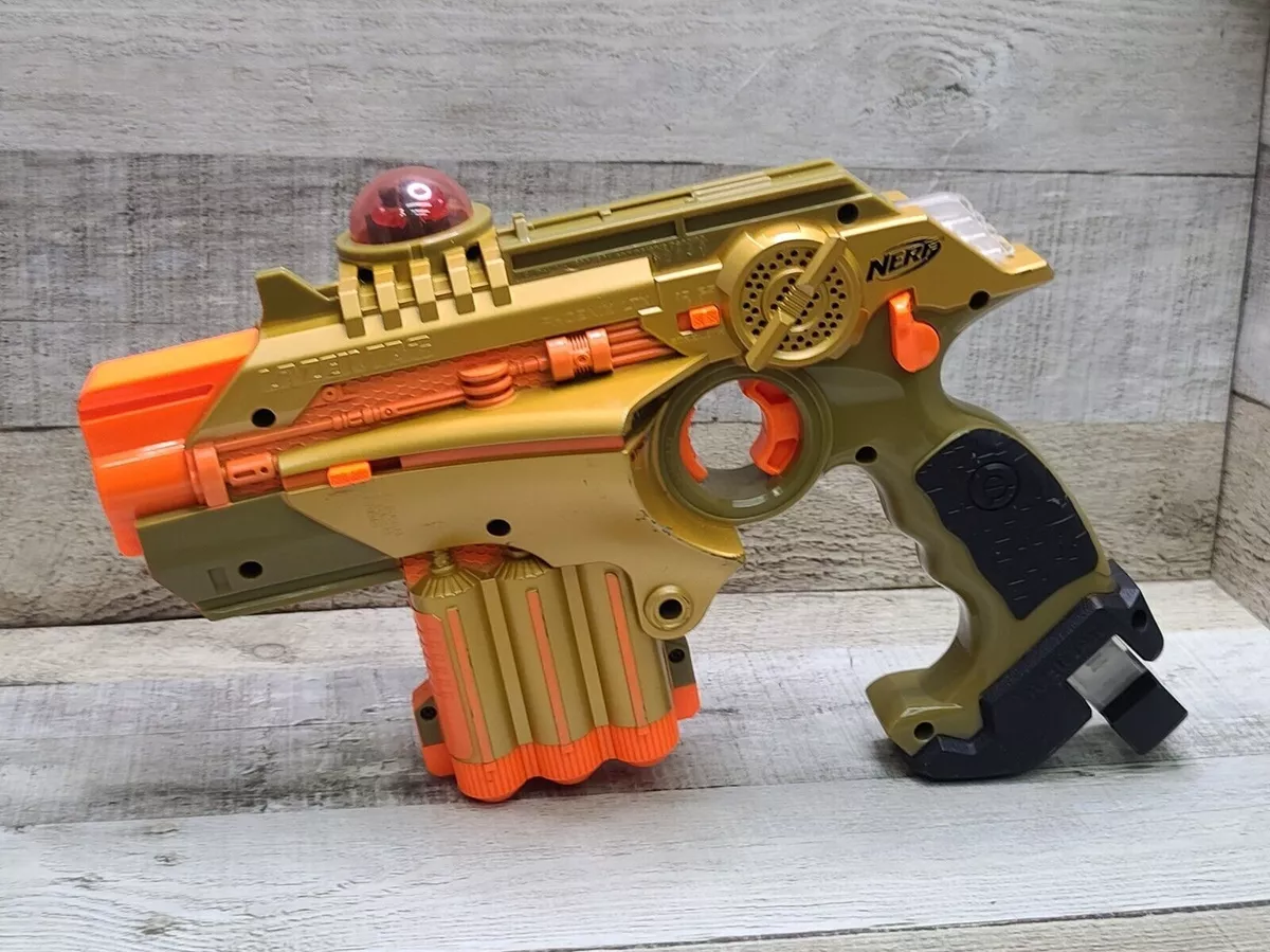 Hasbro Nerf Phoenix LTX Laser Tag Gun Blaster Pistol Gold Orange