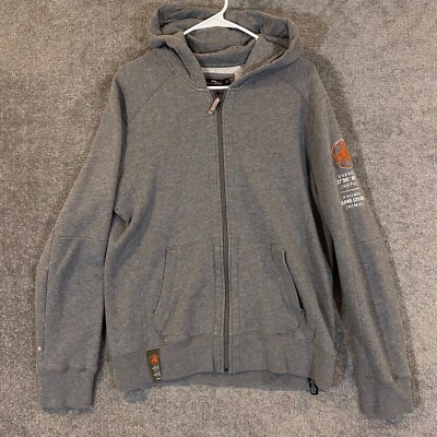 RALPH LAUREN RLX Hoodie Womens Medium Gray MT EVEREST Mountains Hiking Trail