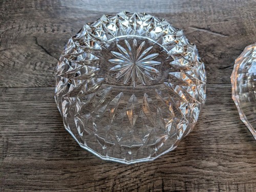 VAL ST LAMBERT Crystal Sugar Bowl with Lid And Metal Pineapple Tip Holder - Picture 8 of 11