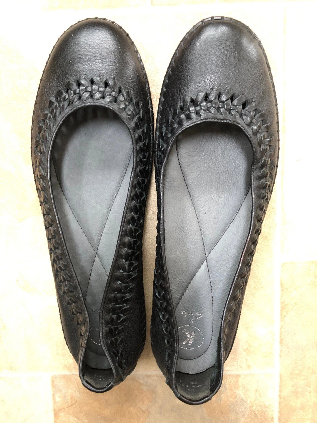 Clarks K Scarpe basse slip on da donna nere UK 6 5 nuove