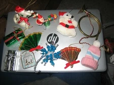 Lot of 11 Various Christmas Ornaments