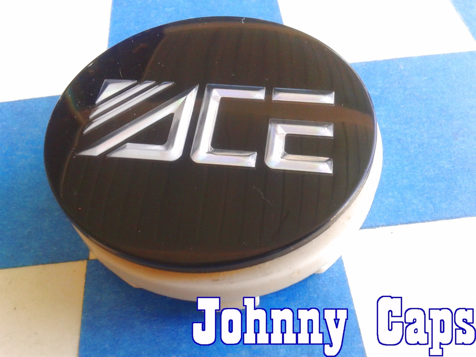ACE Wheels [48] BLACK Center Caps # N/A Custom Wheel Center Hub Cap (1)