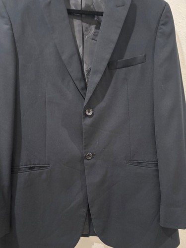 New Concepts By Claiborne Mens Medium, Black Blazer Jacket Coat 2 button - Picture 2 of 7