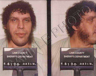 ANDRE THE GIANT MUG SHOT 8X10 PHOTO WWF PICTURE