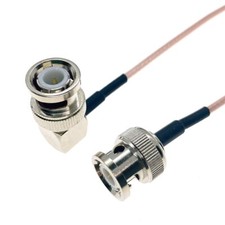 BNC Right Angle Male to BNC Male 50-Ohm RG316 Coax Low Loss RF Connector Cable