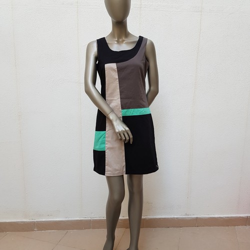 Hübsches Kleid von Skunkfunk (SKFK), S (2), schwarz dunkelgrau beige türkisgrün - Bild 2 von 23