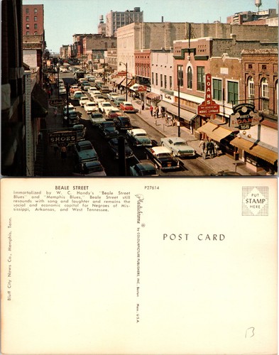 Beale Street Downtown Memphis Tennessee TN Postkarte