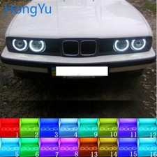 Ambother 2X Led Headlight Car Rgb Angel Eyes Halo Ring Multi-Color Front Light Bulb With Change Wifi Remote Marker Control For Bmw E39 E60 E87 Series (6243576840753)