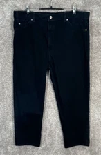 Vintage Levis 505 Jeans Mens 42X30 Black Actual 41X28 Orange Tab Straight USA