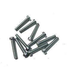 10x Flachkopf Schraube, Schlitz Verzinkt  M4 x 30 mm, Kopf 6,9 mm, DIN 84 (L-90)