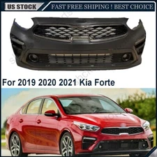 For 2019 2020 2021 Kia Forte Front Bumper Cover Fascia Upper Lower Kit New