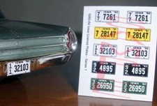 1960 - 1964 IOWA miniature LICENSE PLATES for 1/25 scale MODEL CARS—PLEASE READ