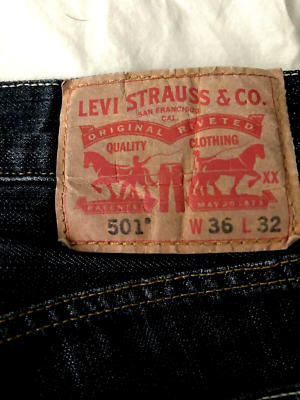 Levi's 501 XX Vintage 90s 36 x 32 [hemed inseam 24] blue med no