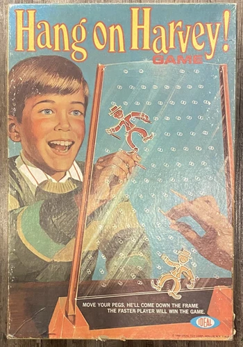 Vintage 1969 IDEAL Hang on Harvey Board Game in Box  No 2346-5. Read Descr.