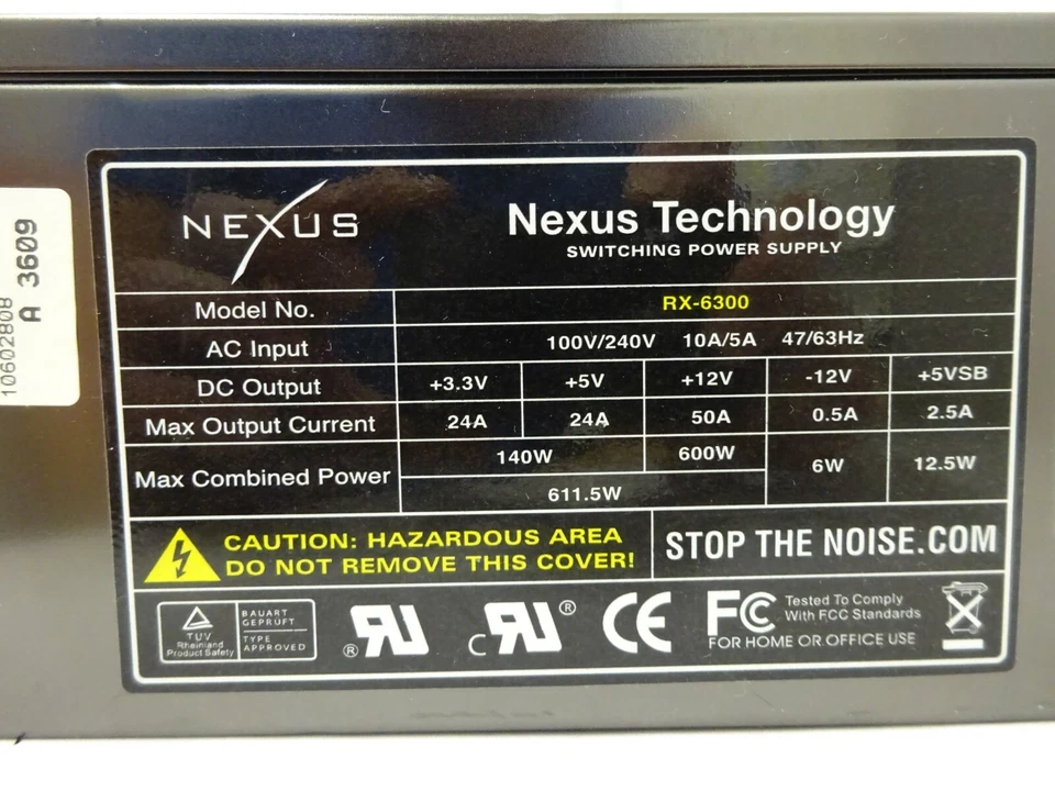 Nexus RX-6300 Switching Power Supply Netzteil 630W #NT231 - Image 3 of 4