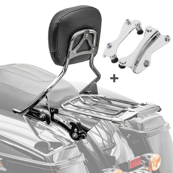 Sissybar + GepäCkträGer AW FüR Harley Davidson CVO Road Glide 18-26 Chrom-image
