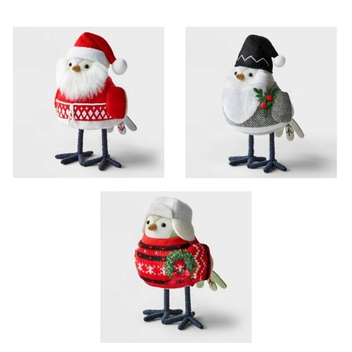 2022 Target Wondershop Featherly Friends Winter Holiday Fabric Birds Set of 3 - 第 1/1 張圖片