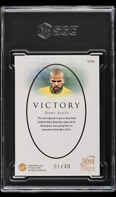 2021 Futera Unique Dani Alves SGC 9.5 Victory Material /40 Brazil