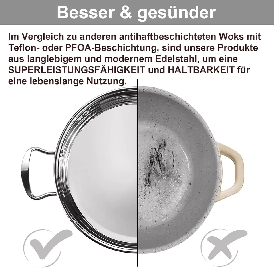 7 Piece Stainless Steel Saucepan Set Pot Set Glass Lids Pots Pot Pan Induction - Image 4 of 4