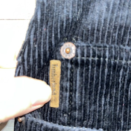 Vintage Timberland Jumbo Cord Corduroy Pants Size 10 Black Baggy Loose Fit - Picture 3 of 6