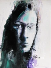 ORIGINAL Portrait EXPRESSIVE ART acrylic painting MODERN ABSTRACT EMOTIONAL FACE